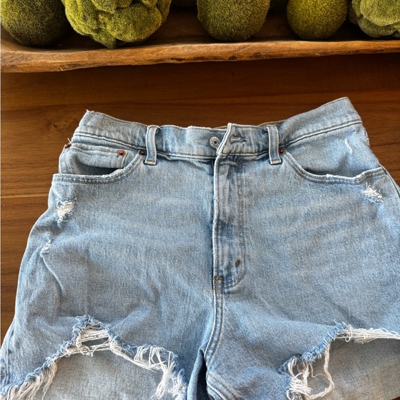 Abercrombie & Fitch Pants - Abercrombie & Fitch Light Blue High Rise Denim Shorts